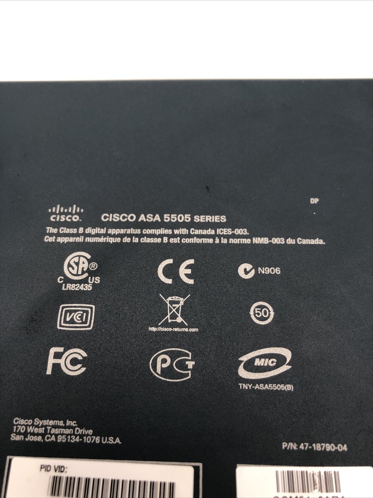 CISCO ASA 5505 SERIES ADAPTIVE SECURITY APPLIANCE UNTESTED READ A