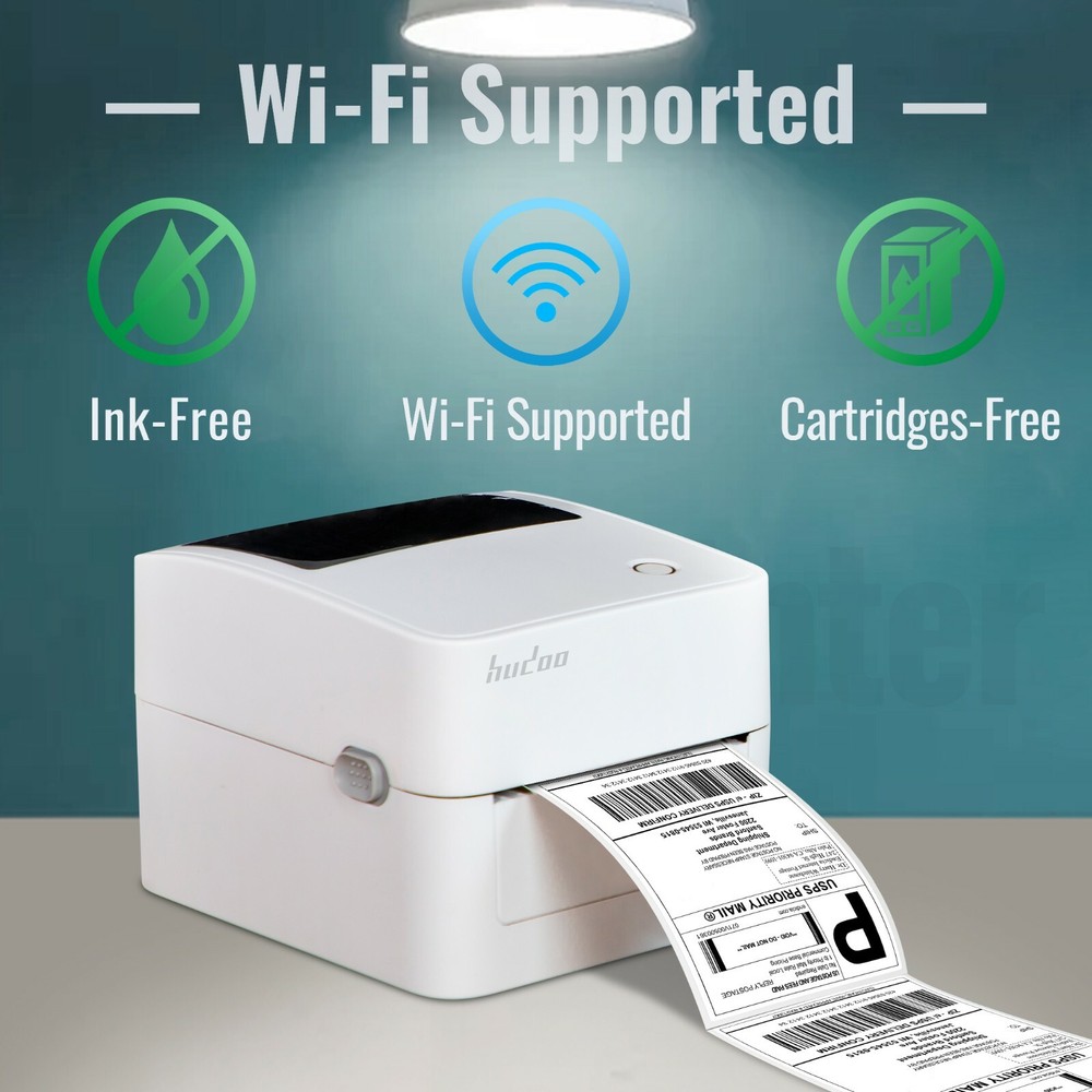 Hudoo WIFI + USB Shipping Label Printer with Windows and Mac !!!