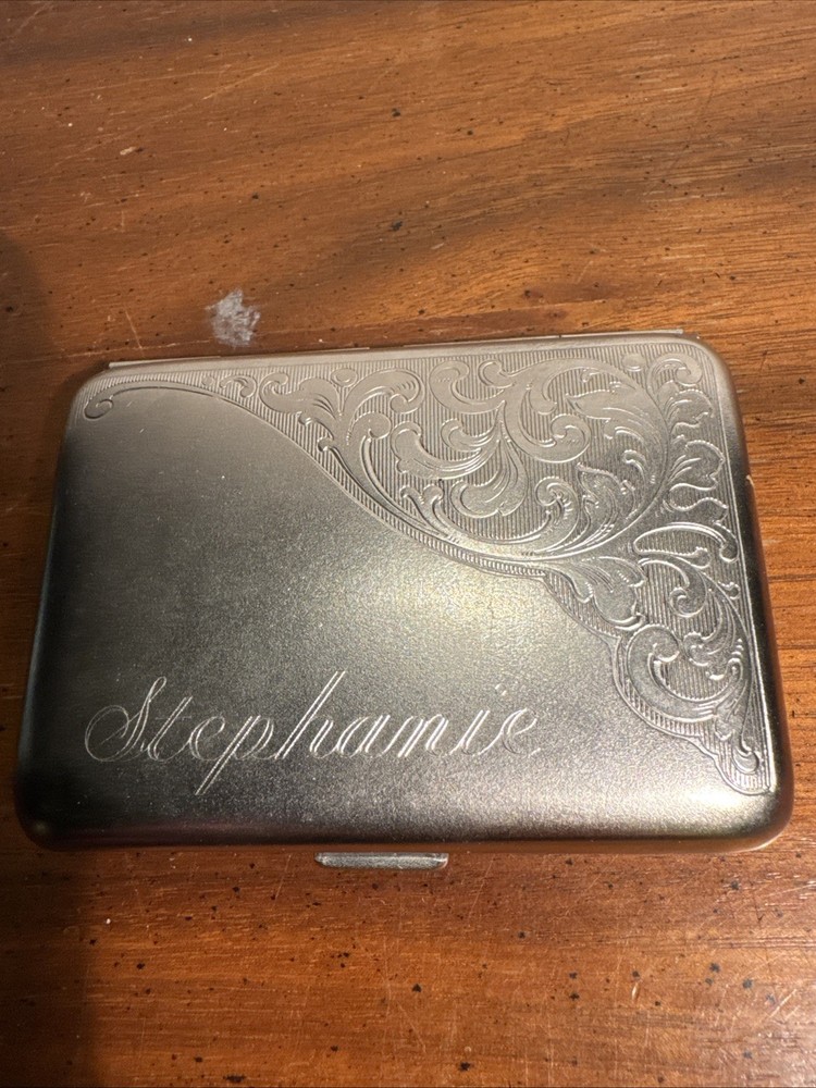RARE WW1 ERA CIGARETTE CASE (( STEPHANIE NAMED ))