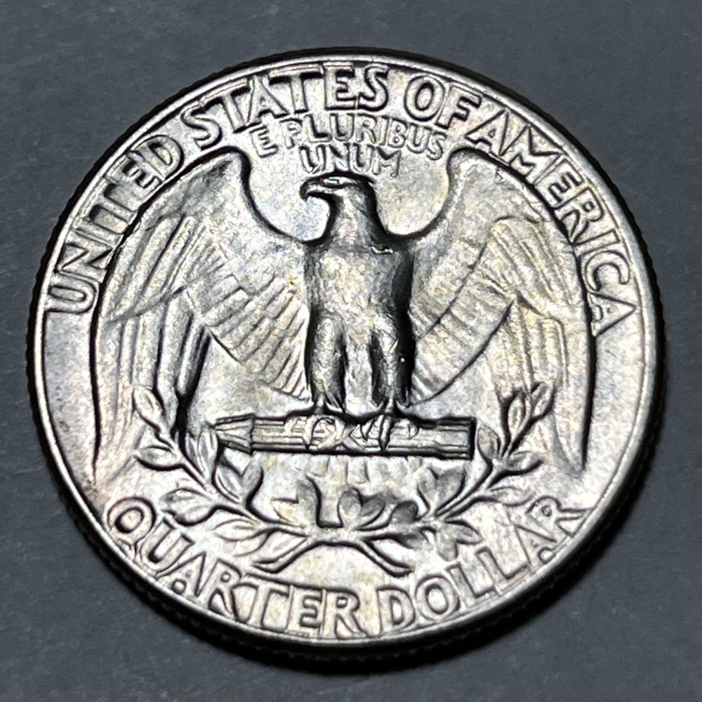 1956 Washington Silver Quarter Errors DDR Toning Uncirculated