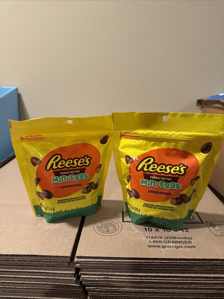 2 PACK Reeses Peanut Butter Mini Eggs Unwrapped 20 Ounce EASTER TREAT!