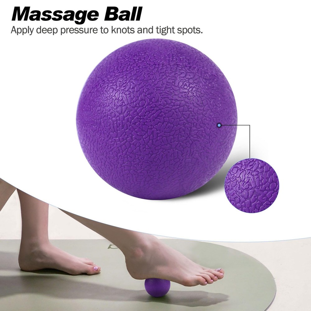5 in 1 Foam Roller Set Trigger Point Foam Roller, Massage Roller Stick, Massa...