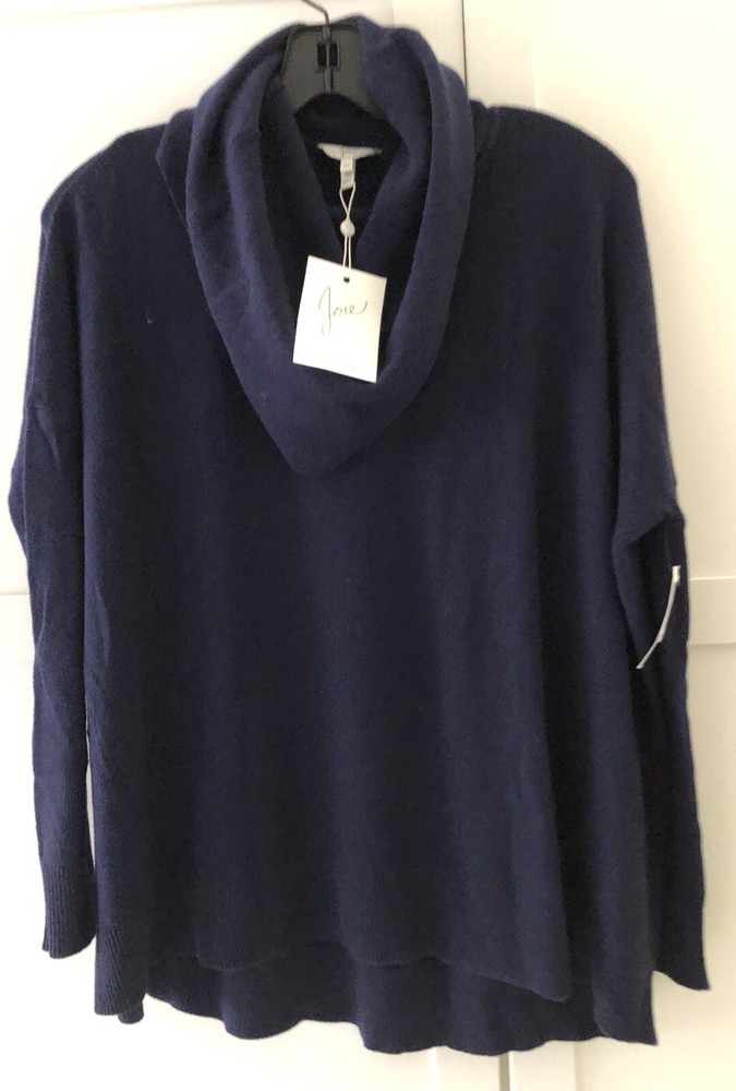 New  JOIE  Cowl Neck Women's Navy Pullover Sweater , Extra Small  Cozy Top