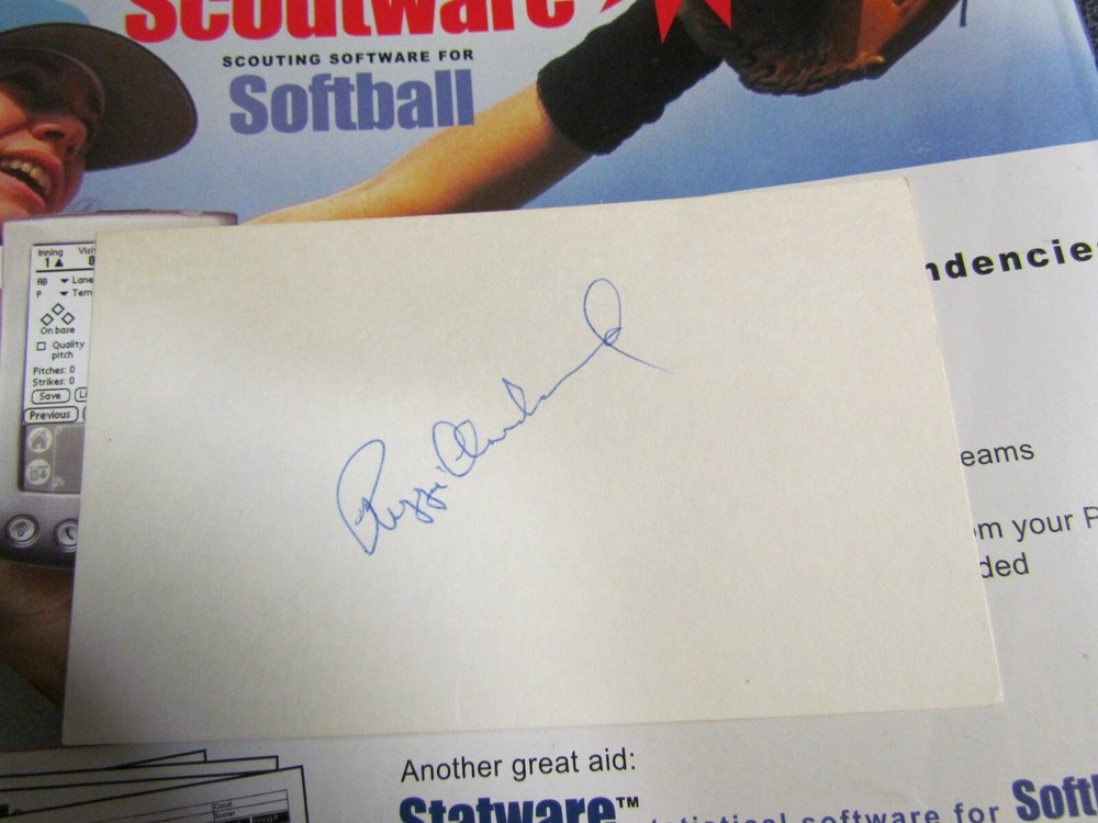 Reggie Cleveland autographed index card