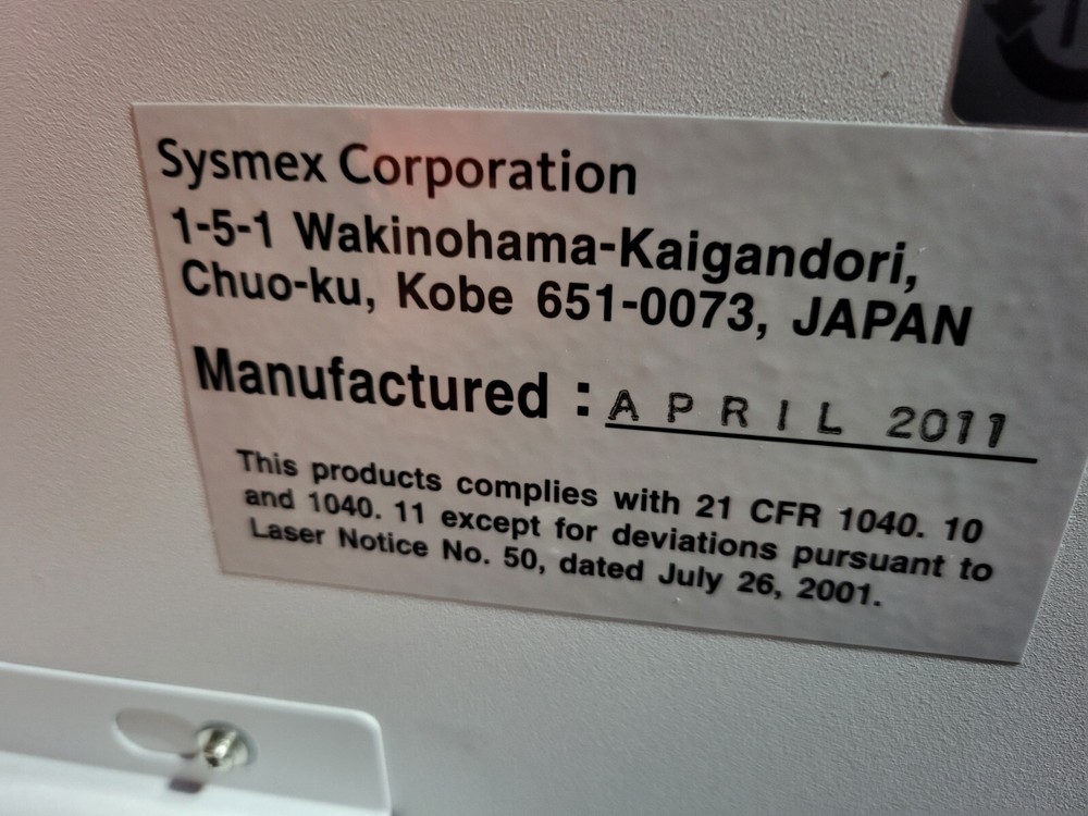 Sysmex CS-2100i AUTOMATED BLOOD COAGULATION ANALYZER