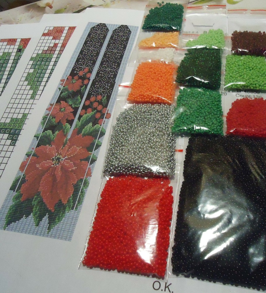 Kit for making a necklace gerdan. Beading Loom Pattern. #C5