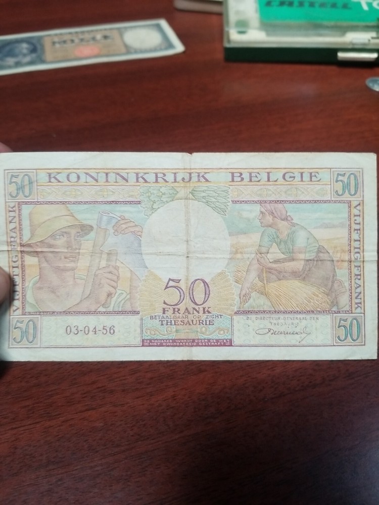 Belgium 50 Frank Banknote 1956