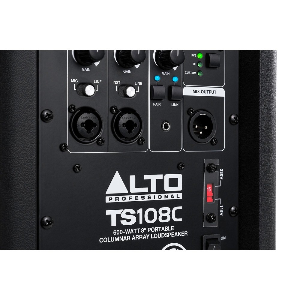 Alto Professional TS108C Portable Column Active Array DJ PA Speaker w Mixer