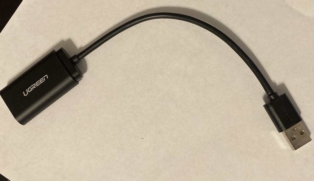UGREEN Cable USB to 2 Way 3.5 mm Spliter Sockets Preowned