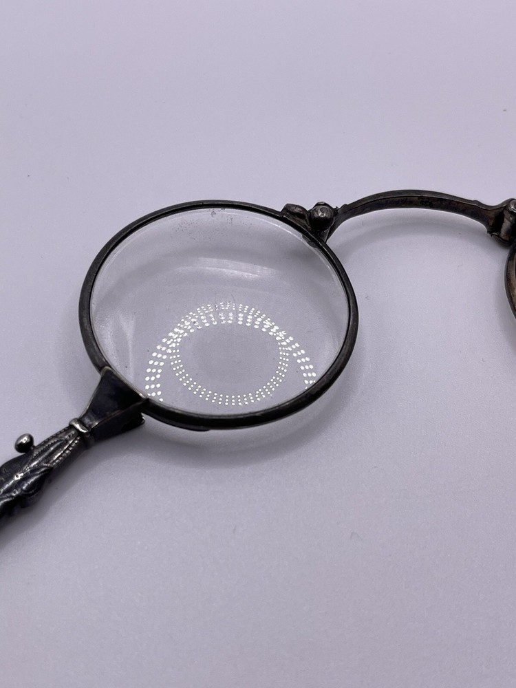 Antique 935 Silver German Folding Lorngette c.1900