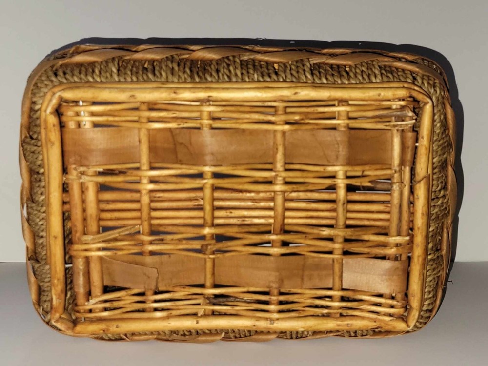 Vintage Nesting Bamboo/Wicker Woven Basket