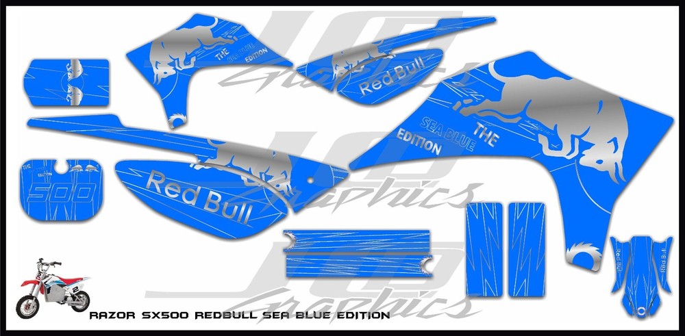 Razor SX500 graphics kit decals THICK AND HIGH GLOSS