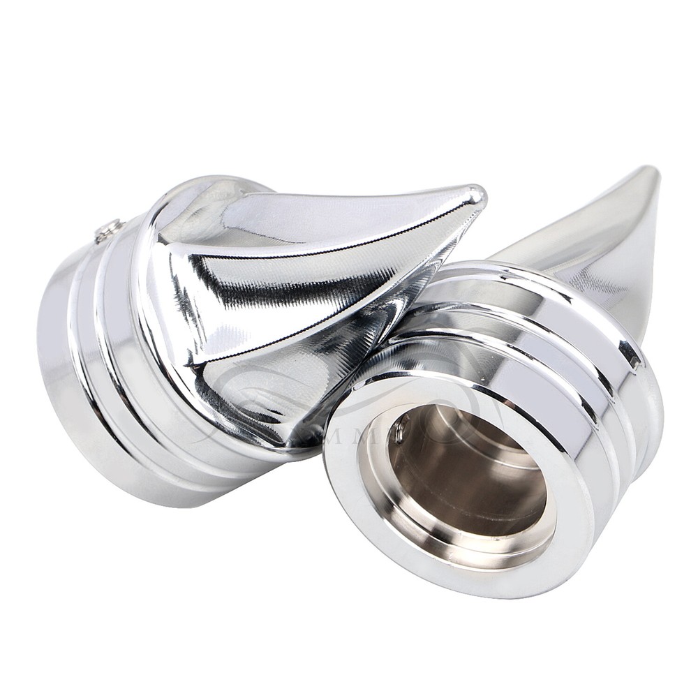 Spike Front Axle Nut Covers Cap Chrome For Harley Electra Glide FLHT Road King
