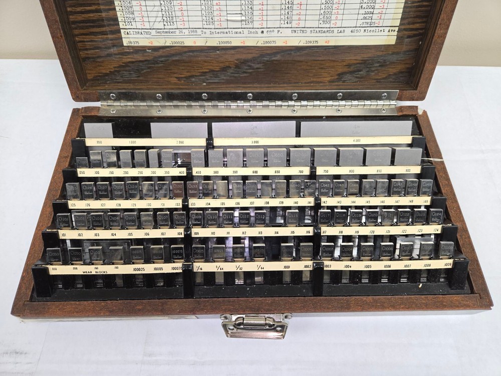 Starrett/ Webber Croblox, CARBIDE  rectangle gage blocks In case.