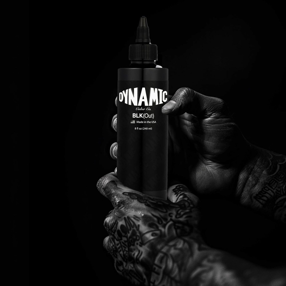 Smooth Application 8oz BLKout Tattoo Ink for Intense, Deep Black Designs