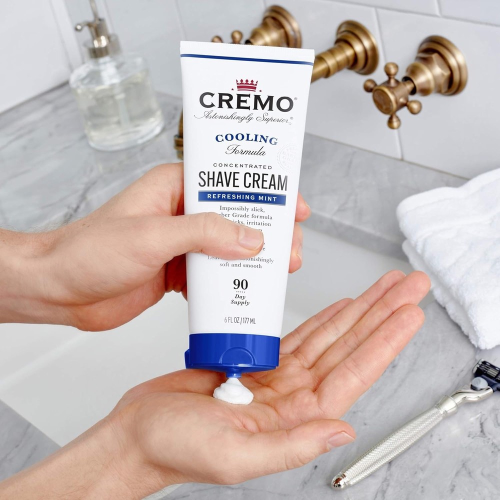 Barber-Grade Shaving Cream, Refreshing Peppermint Blend, 12 Oz Total