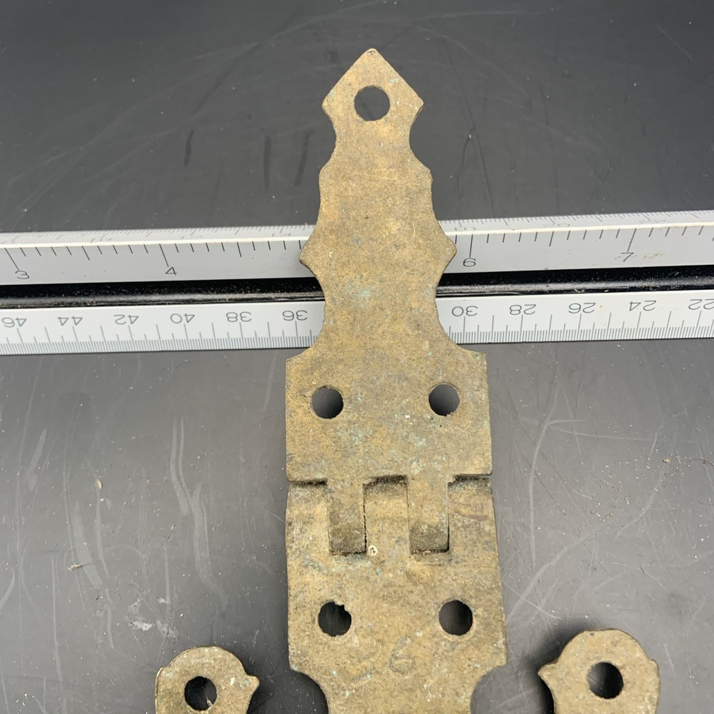 VINTAGE 5” BRASS ICE BOX HINGE NO OFFSET 3” WIDE