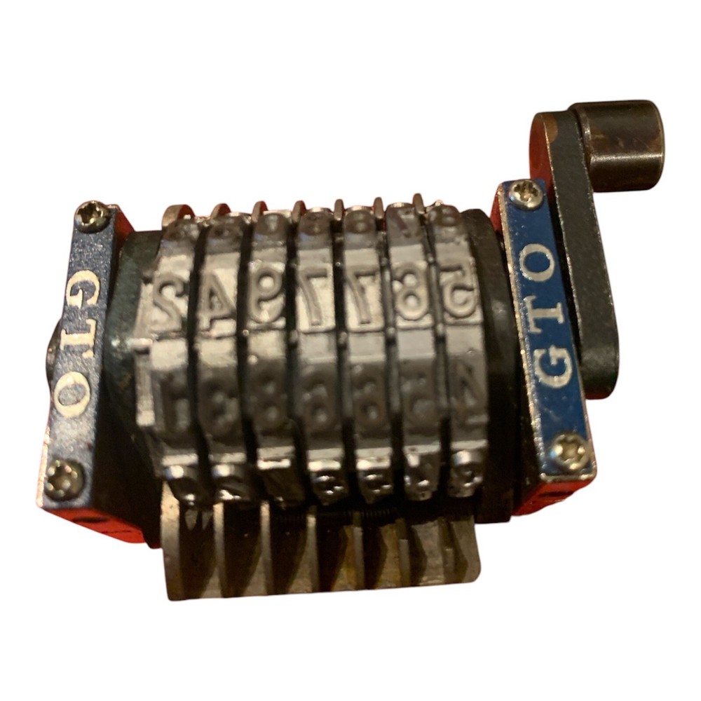 3/16" Flat Base Numbering Machine GTO - 7 digit/straight/backward
