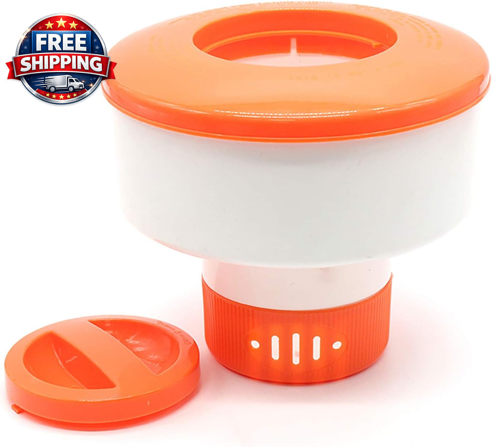Pool Chlorine Floater, 7" Diameter Floatation Device Can Accommodate 3" Tablet C