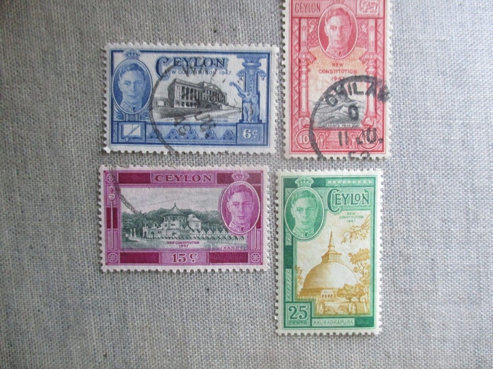Ceylon, Scott#296-299,used, ( 299,mh)