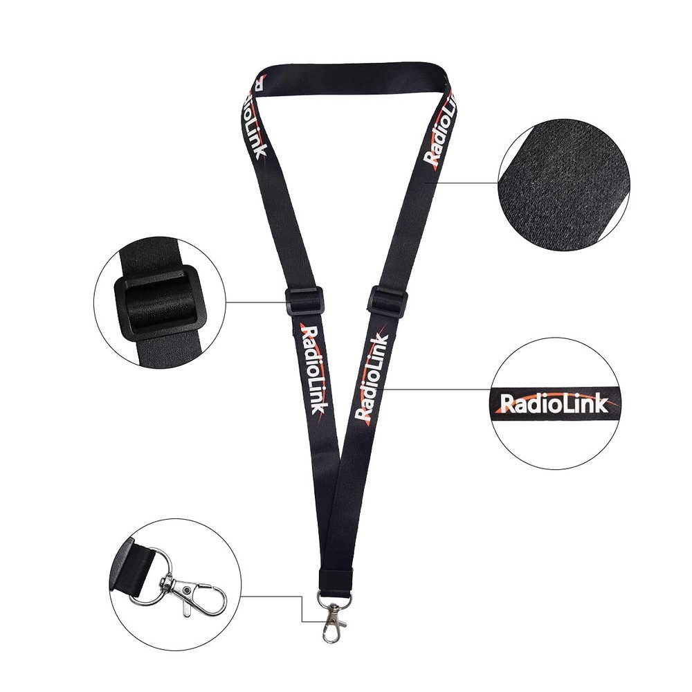 Radiolink RC Transmitter Lanyard Adjustable Strap Neck Sling Small, Black