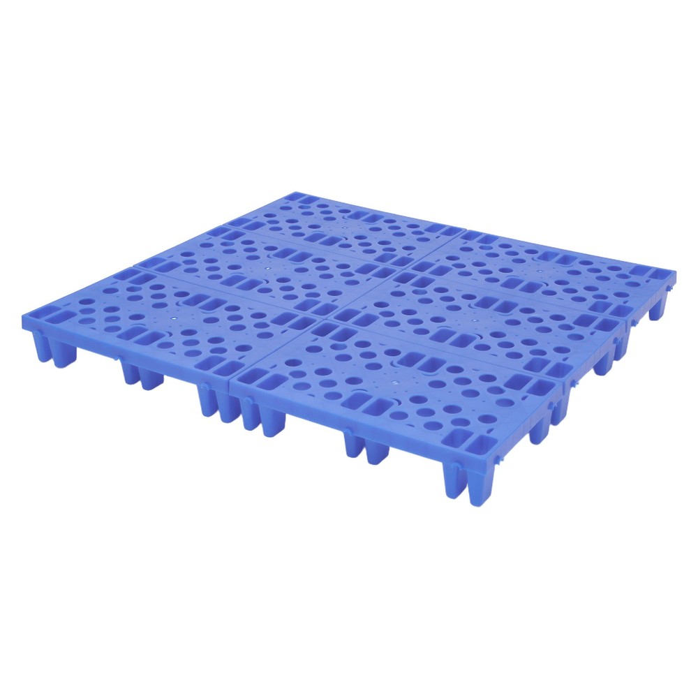 6-Pack Plastic Pallets 20x12x4in, 330lb Capacity Moisture Proof Stackable Pads~~
