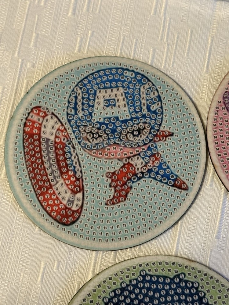 Marvel Diamond Art Coaster Lots 6ct