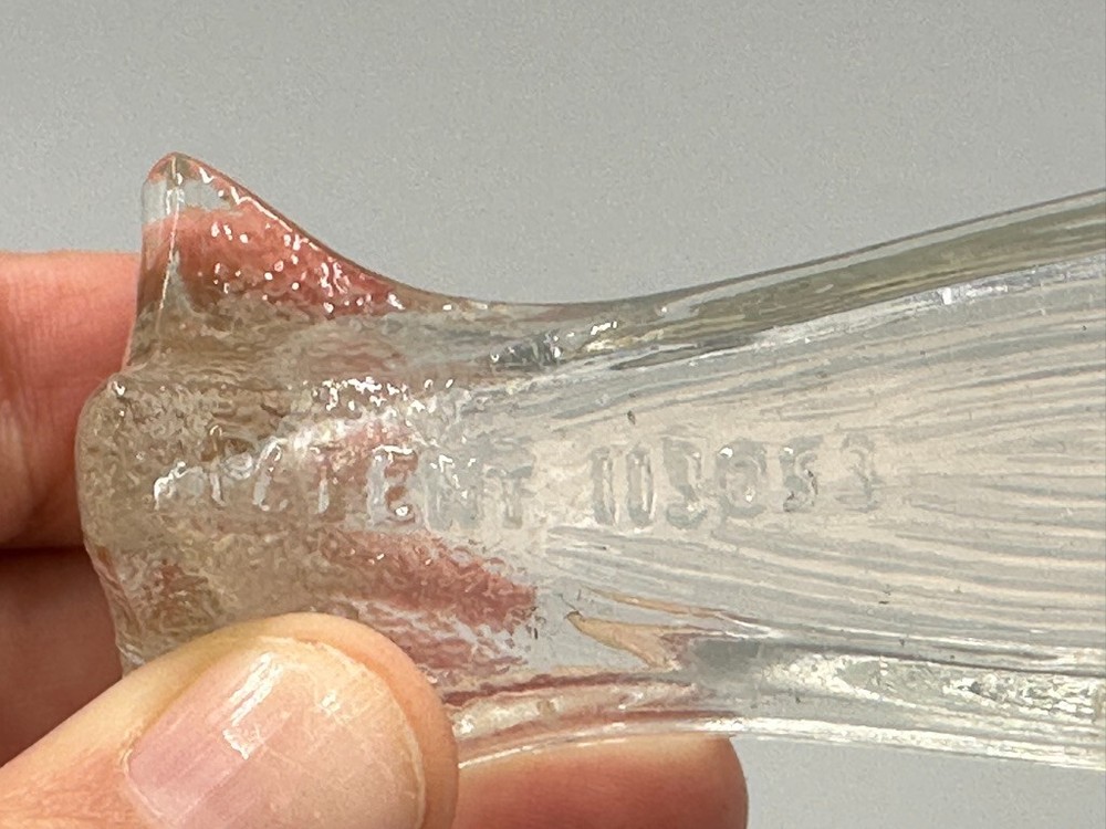 c 1940 AIRPLANE Patent 113053 Glass CANDY CONTAINER A&E 4