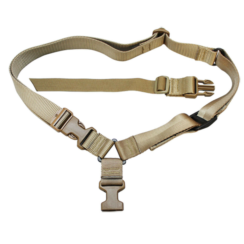 Molle Tactical Quick Release One Point Rifle Sling - Tan