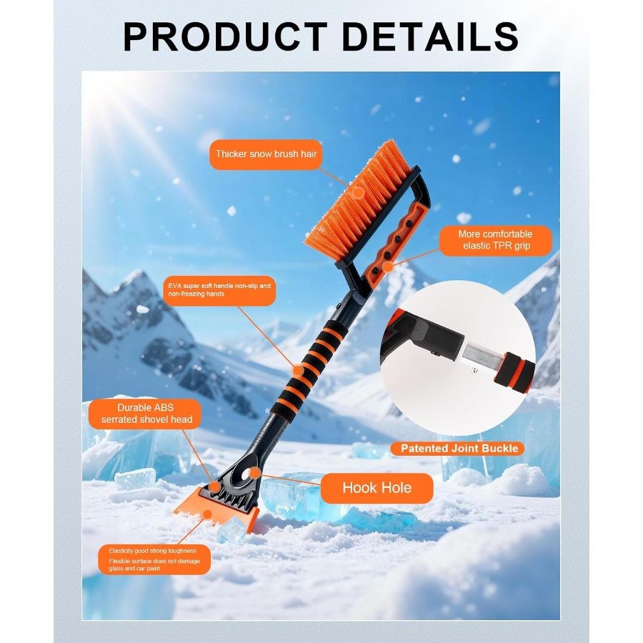 Ice Scraper and Snow Brush for Car Windshield, Snow Scraper for Enhanced version