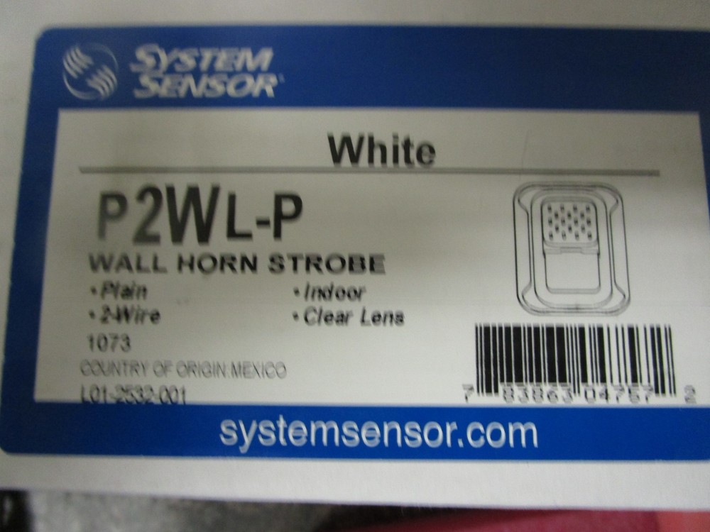 SYSTEM SENSOR P2WL -P Wall Horn Strobe