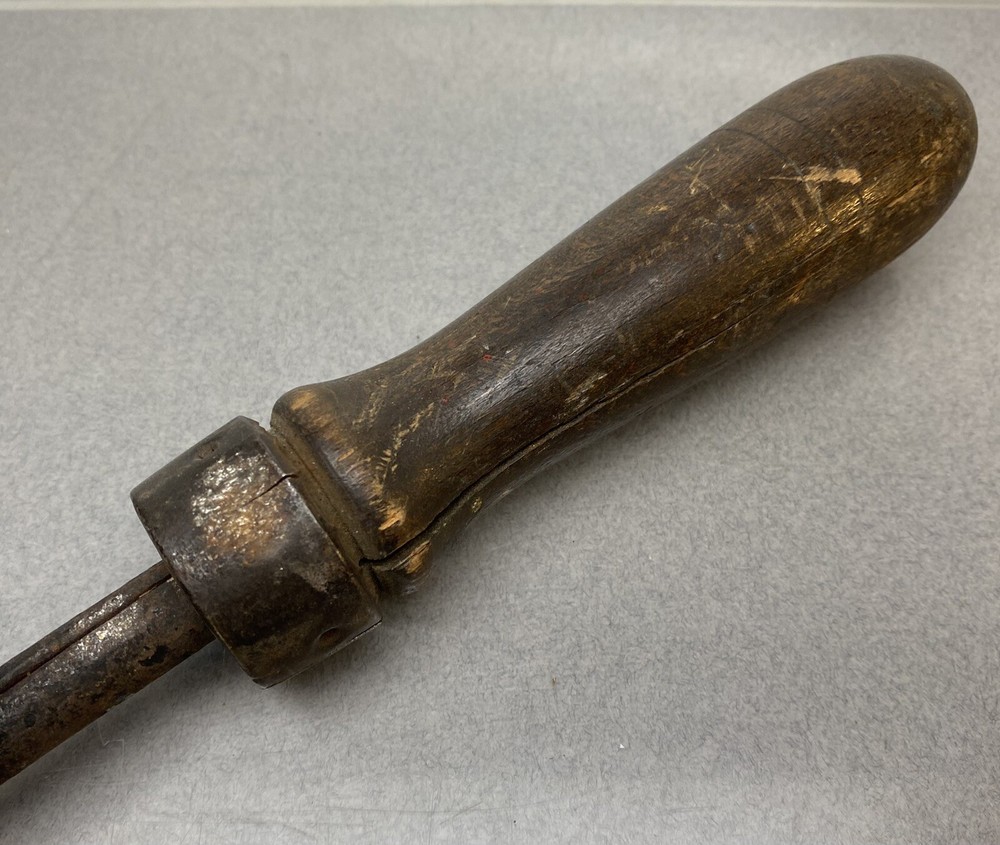 Antique Wood Handle Soldering Iron Copper Tip Blacksmith Tool Primitive