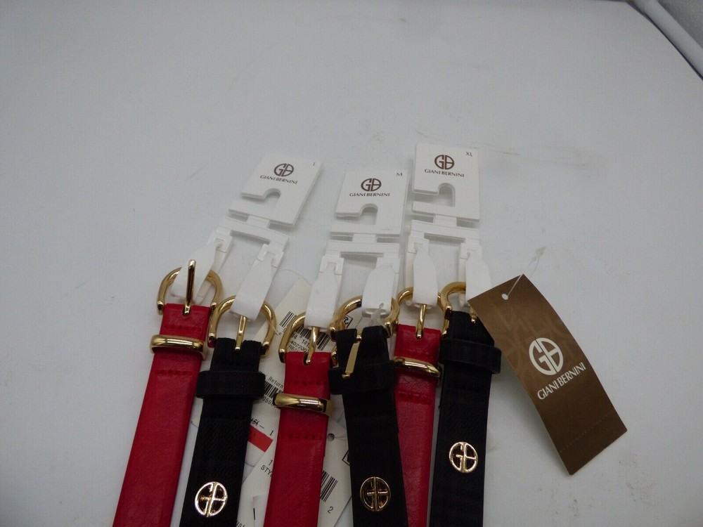 Giani Bernini Two-For-One Smooth & Plaid Belts