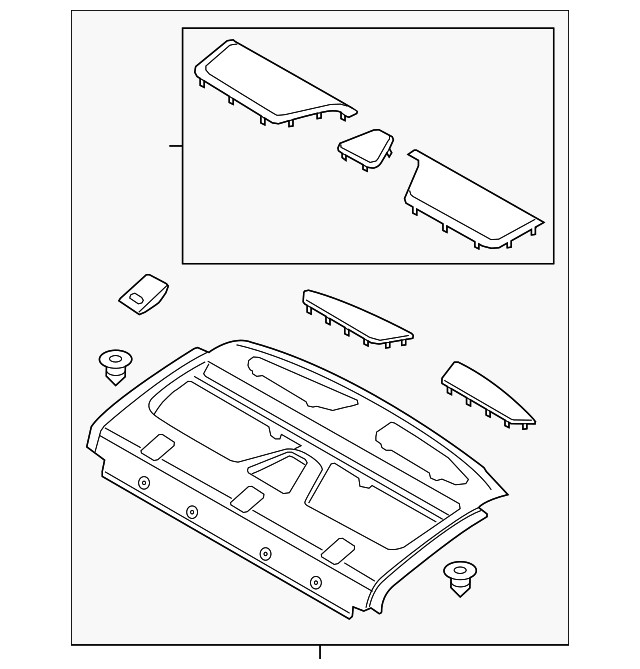 Genuine Ford Panel Assembly Rear Package Tray DP5Z-5446668-DF