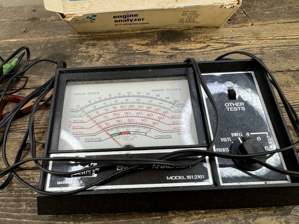 Sears 161.2161 Vintage Engine Analyzer In Box