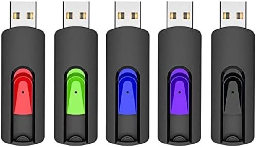 USB 2.0 Memory Stick 5 Pack - Colorful Storage Solution