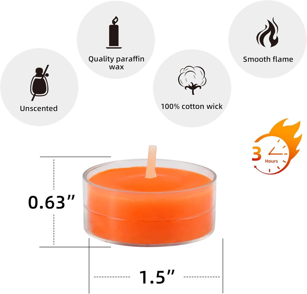 Orange Tealight Candles