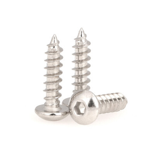 M3 allen self-tapping screw hex socket round head grade 8.8 nickel plating nails