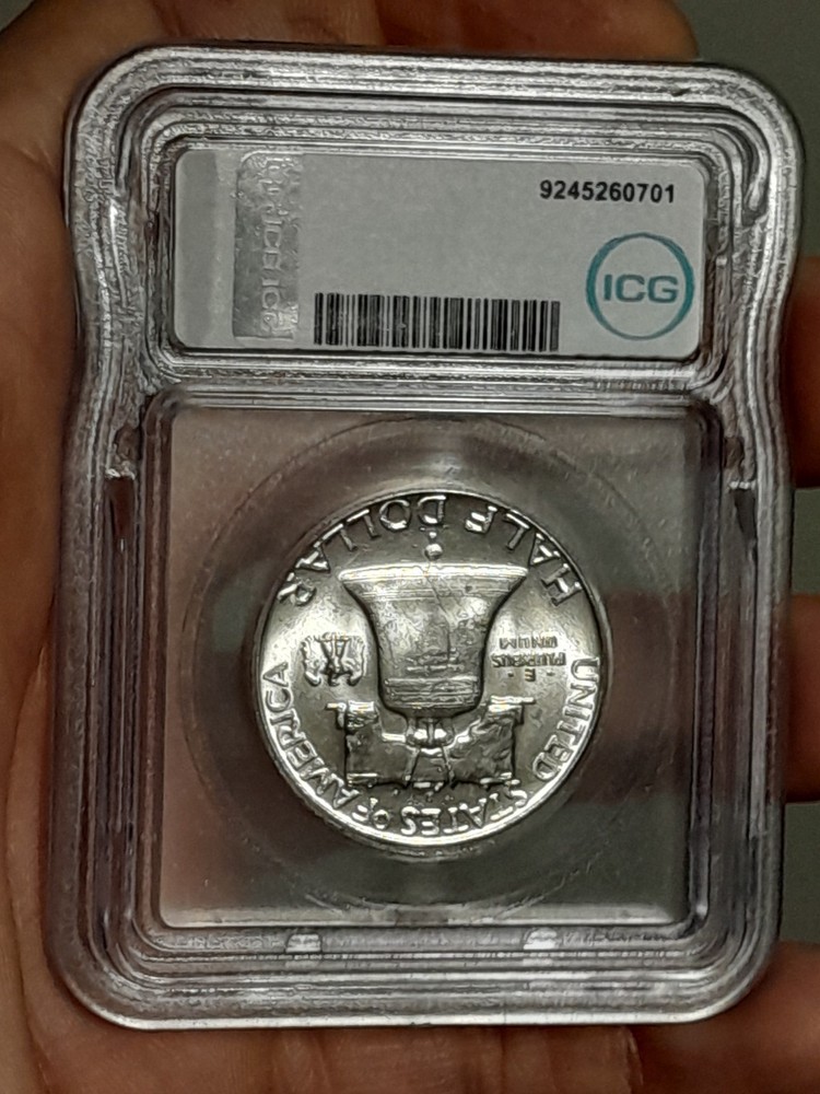 1954- D Franklin Half Dollar ICG MS63FBL
