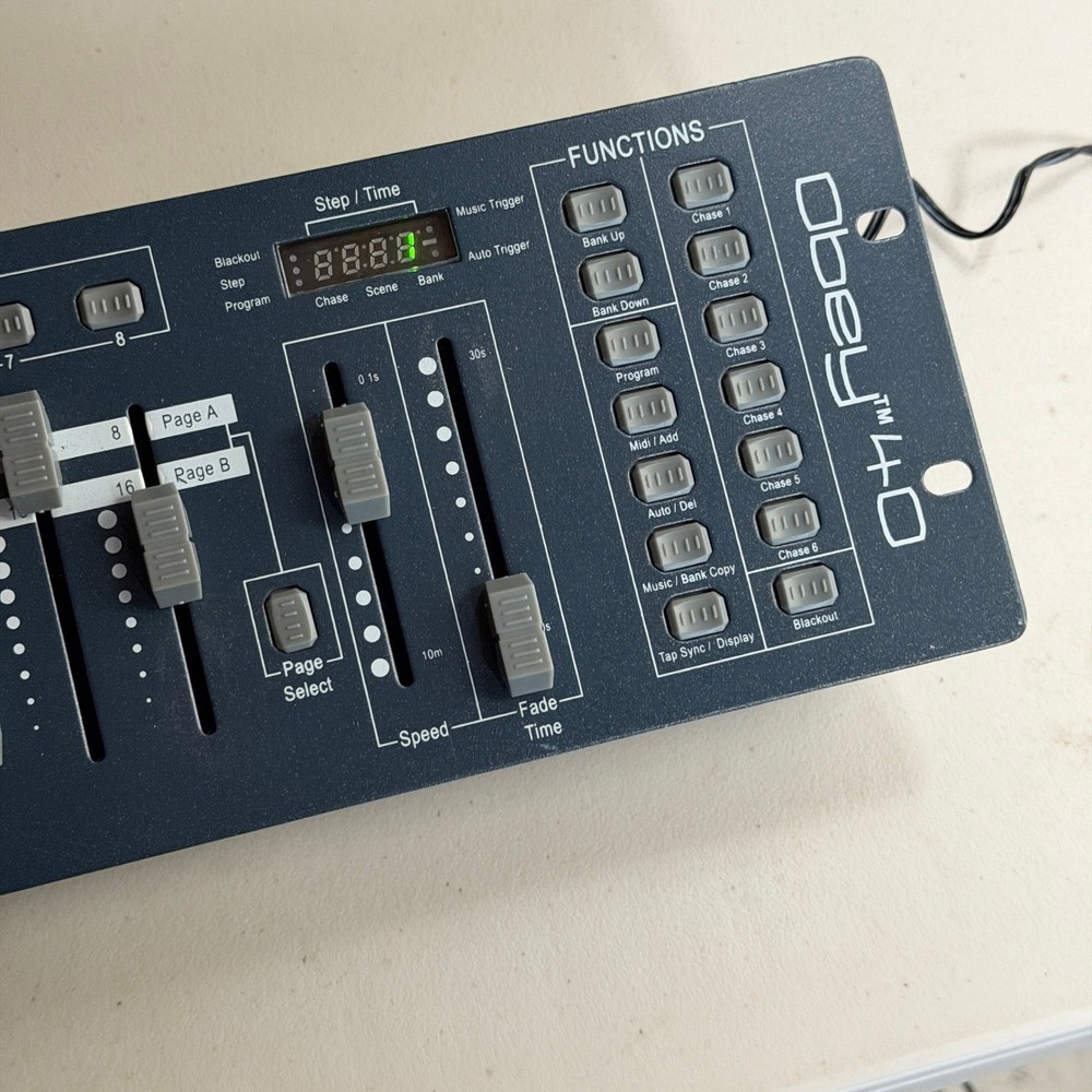 Chauvet Obey 40 DMX Lighting Controller Stage Show DJ Event Console Tested