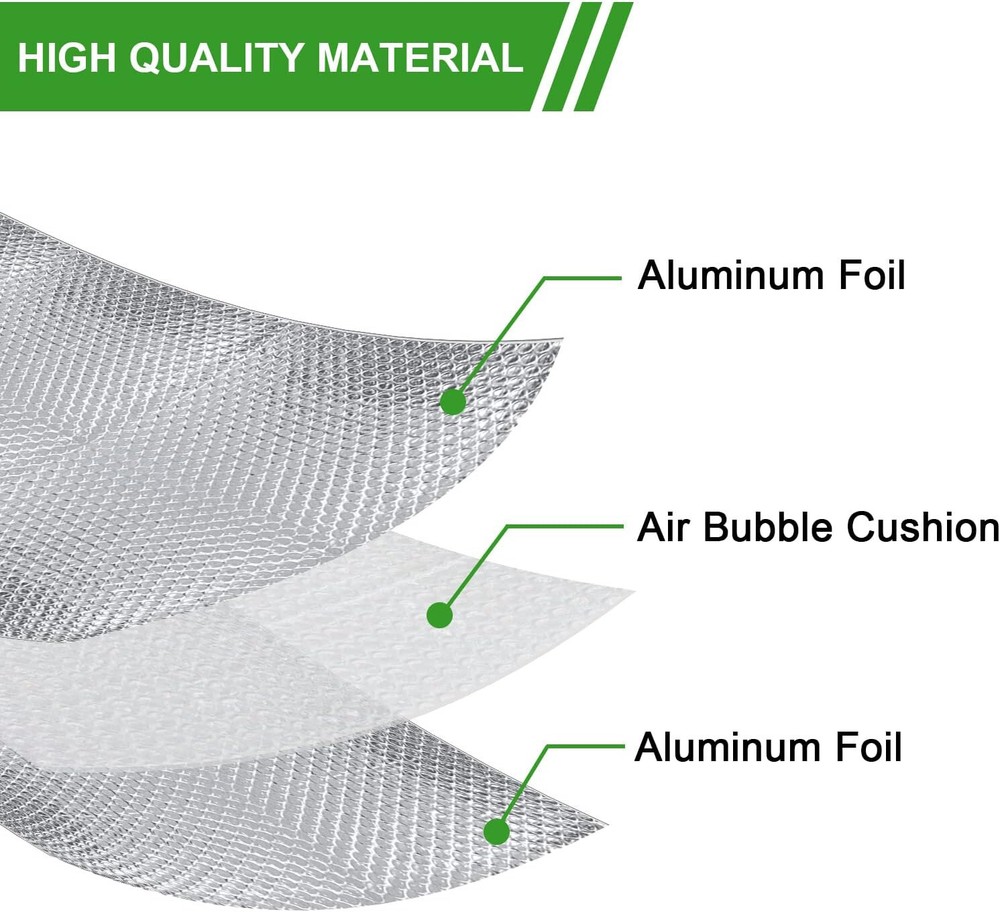 Reflective Foil Insulation Bubble Roll Reflectix Heavy Duty Double Sided 4x4