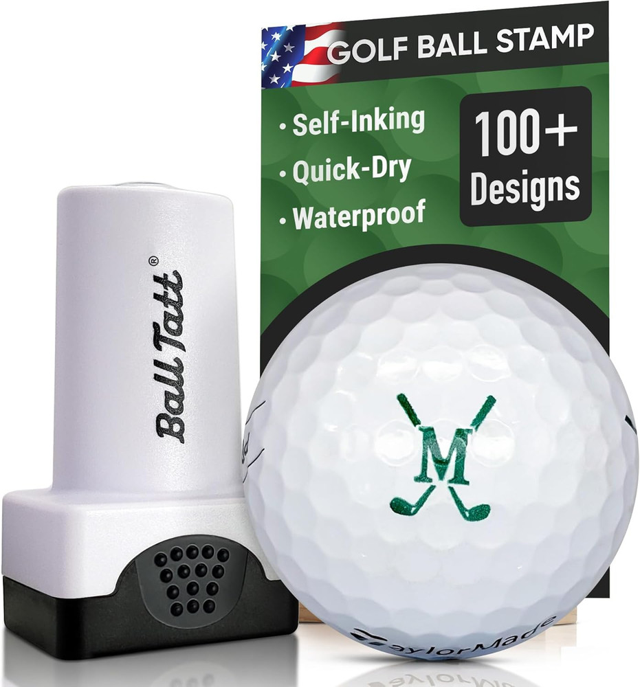 Golf Ball Stamp Personalized Monogram Initial Self-Inking Marker Quick Dry Perma