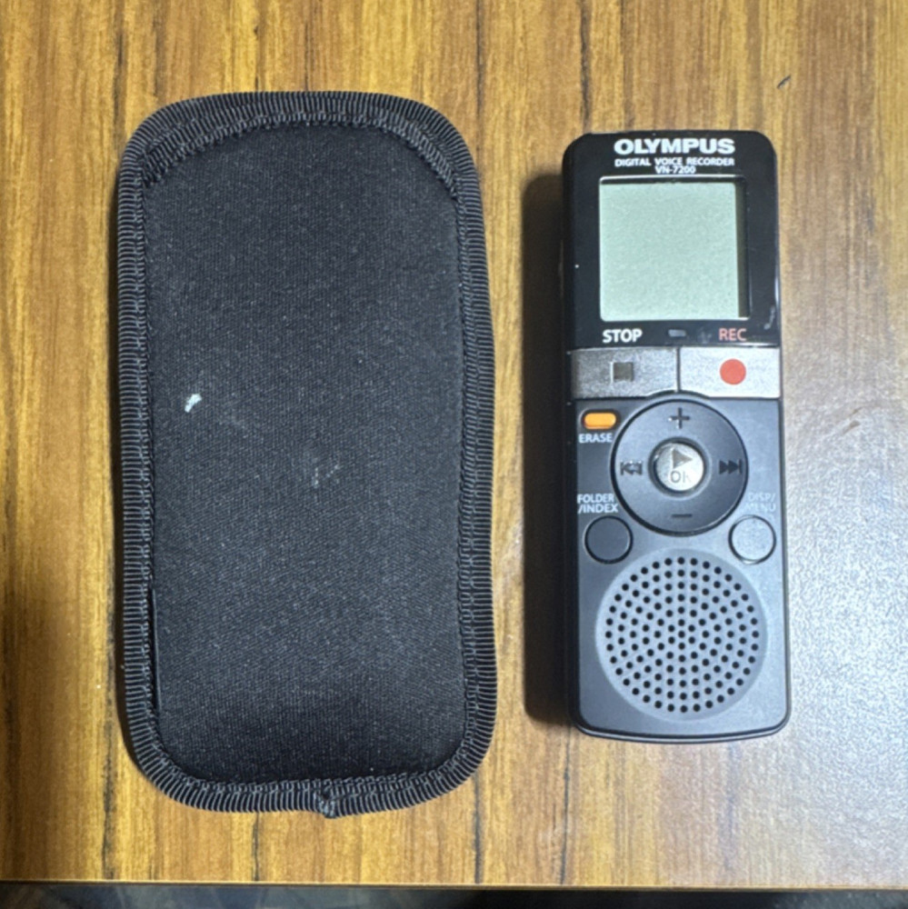 Olympus VN-7200 Voice Activated Digital Recorder Flash Memory w/ Case tested