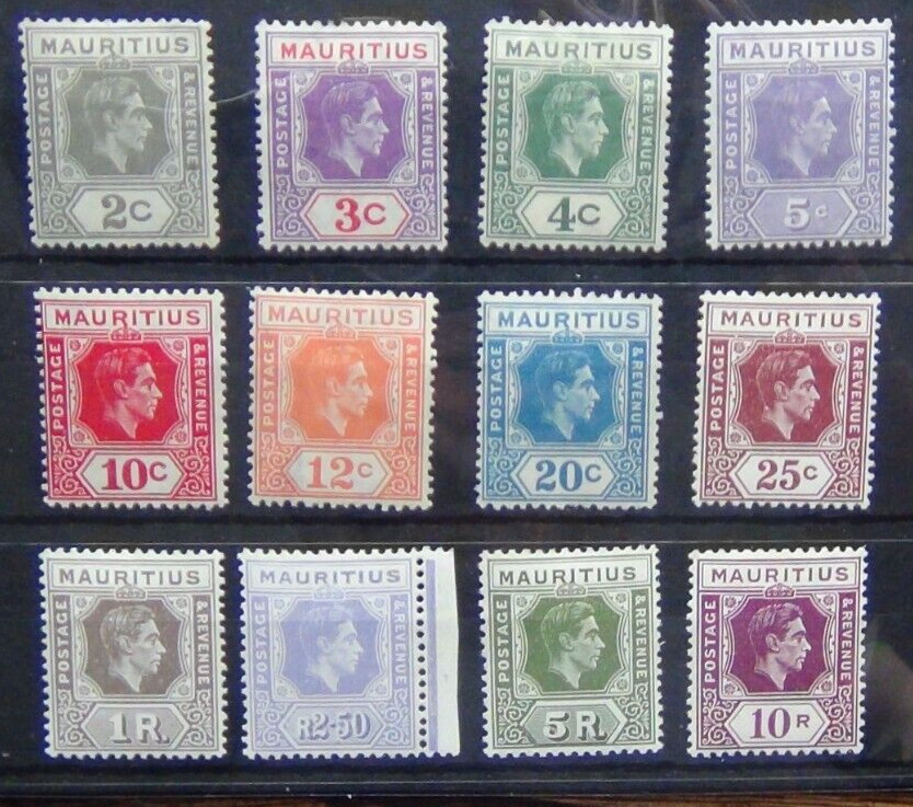 Mauritius 1938 - 1949 set to 10R set MM