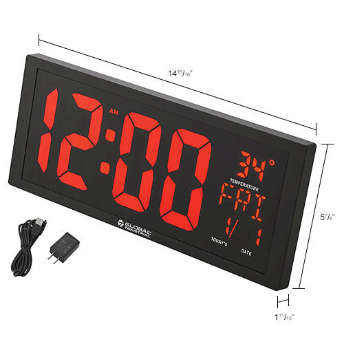 Global Industrial 4'' LED Digital Clock