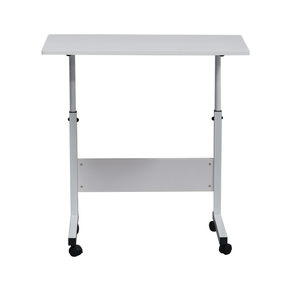 Removable Chipboard & Steel Side Table with Baffle White