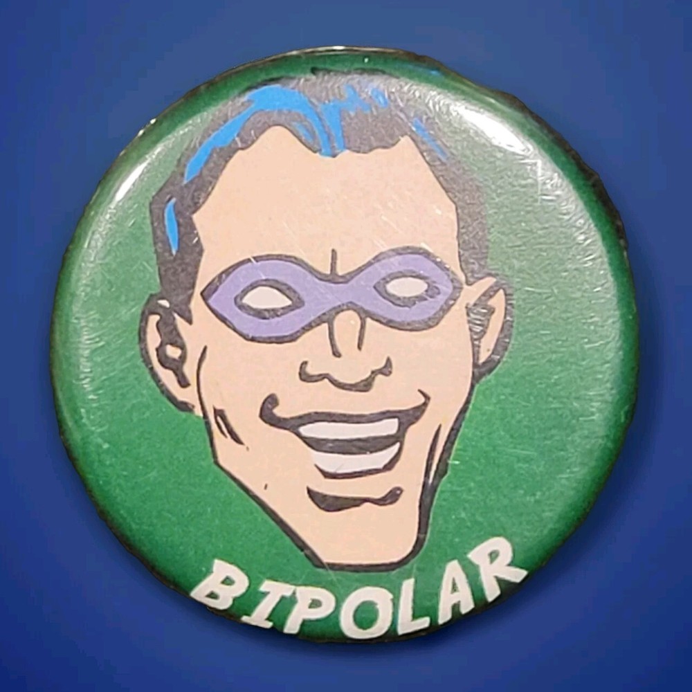 DC Comics Ata-Boy Buttons Batman Comic Artb Riddler “Bipolar” & Joker 2x Pinback