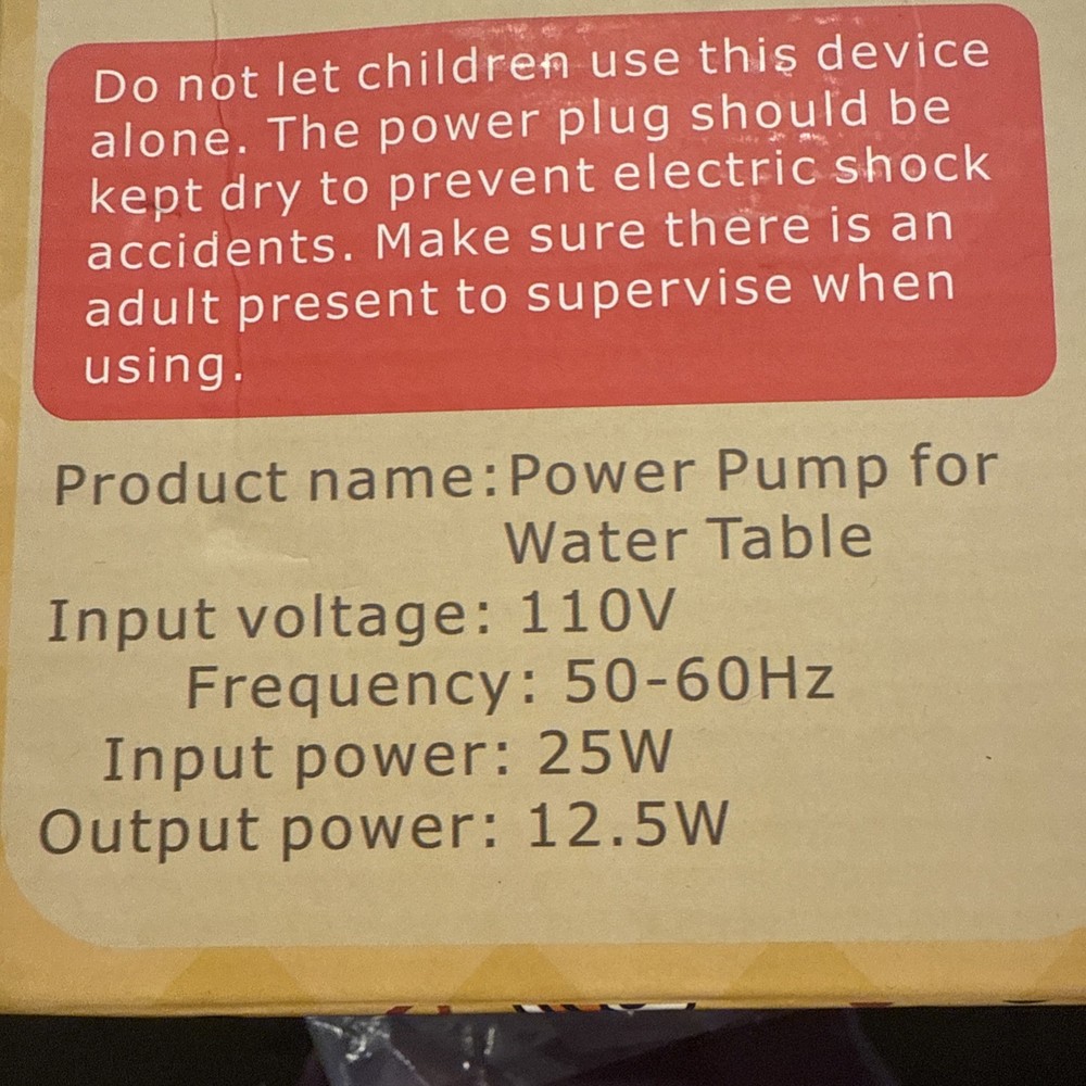 New Ducky Water Pump For Water Table