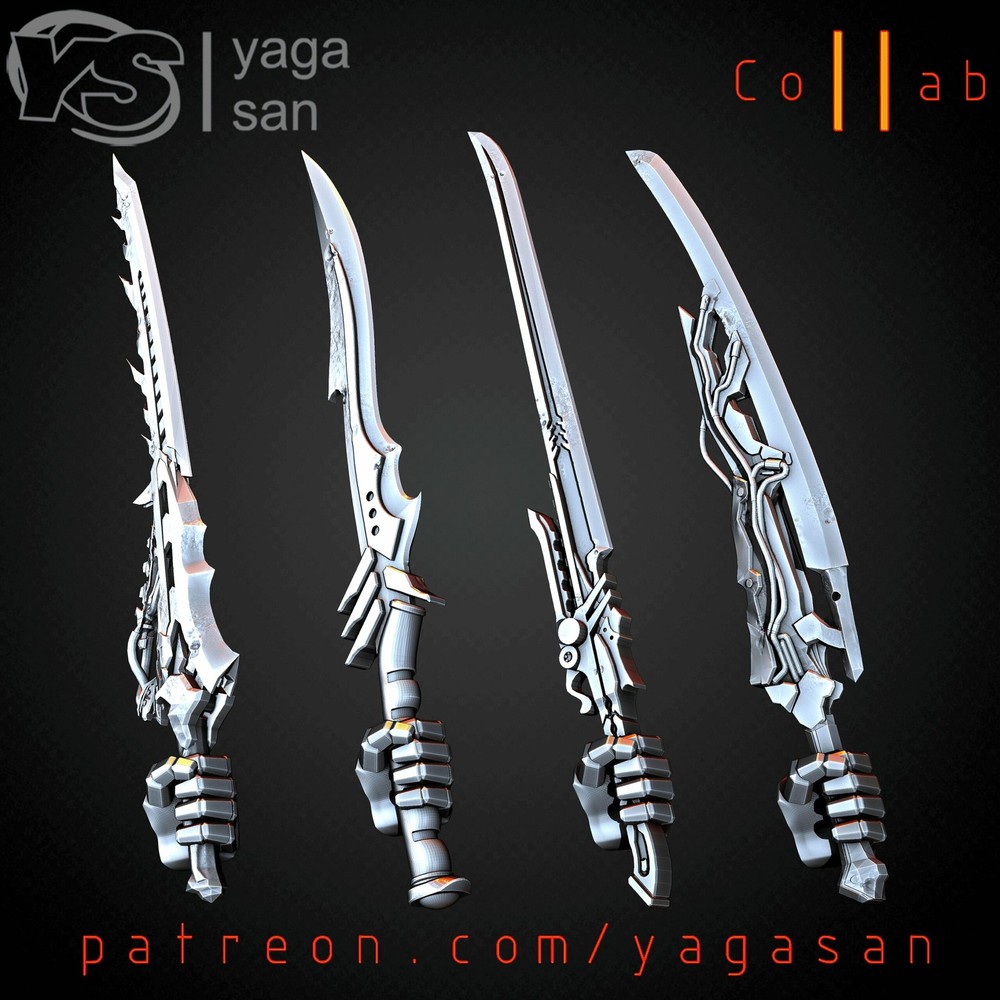 DARK CHAOS POWER SWORDS SET (4U) (LEFT)