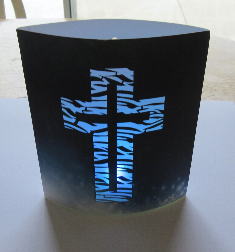 LED Lantern/Nightlight- CROSS -Multi Color Lights- batteries -change color